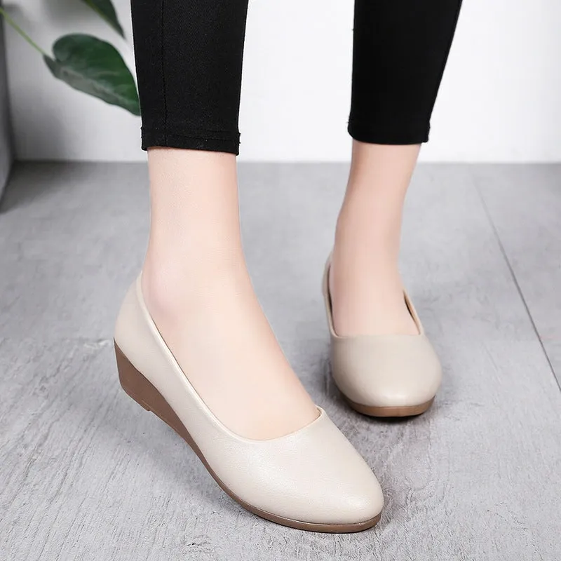 Women's Flat Round Toe Casual Slip On Loafers Shoes - F217