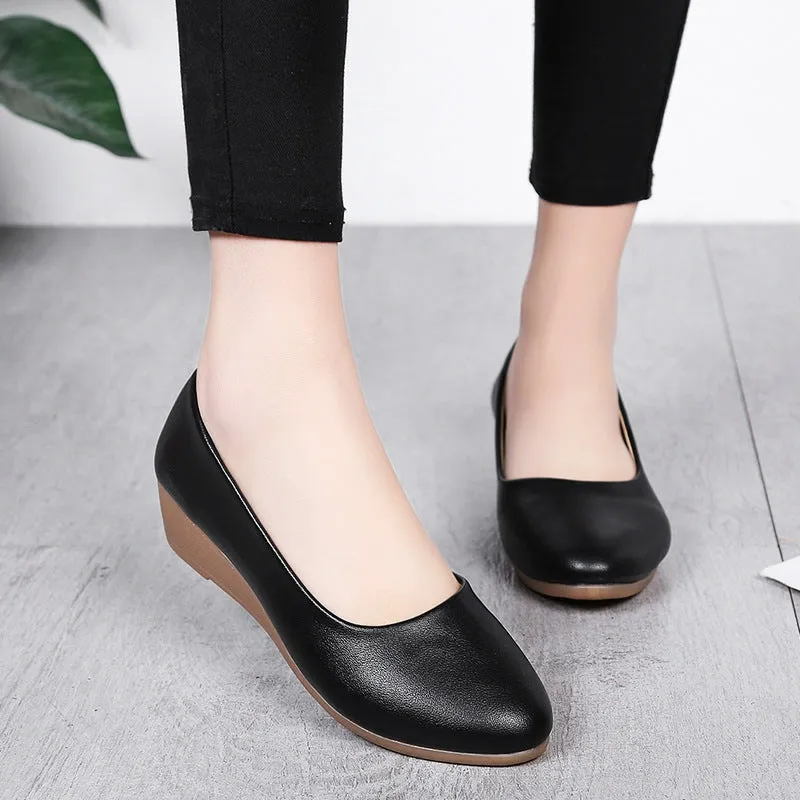 Women's Flat Round Toe Casual Slip On Loafers Shoes - F217