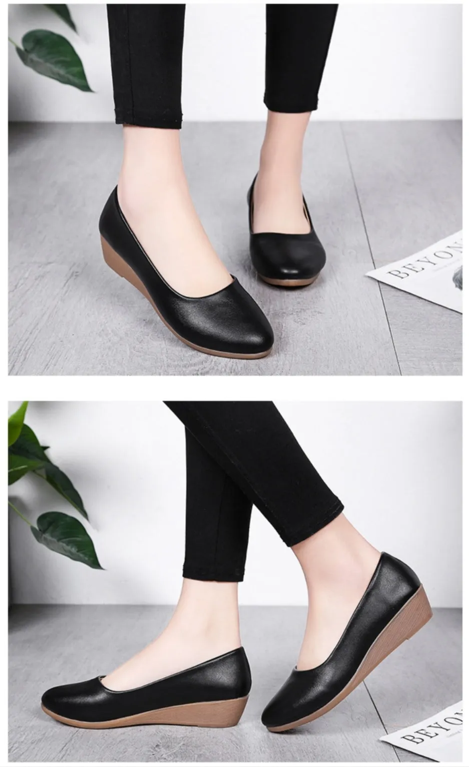 Women's Flat Round Toe Casual Slip On Loafers Shoes - F217