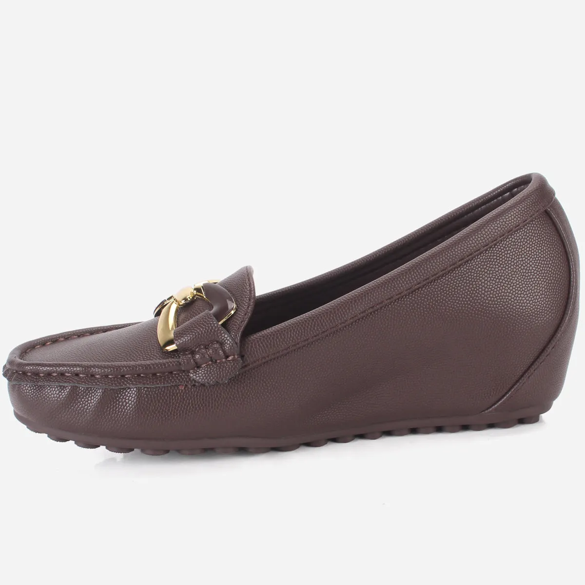 Womens "AMIYA" High Wedge Comfy Moccasins