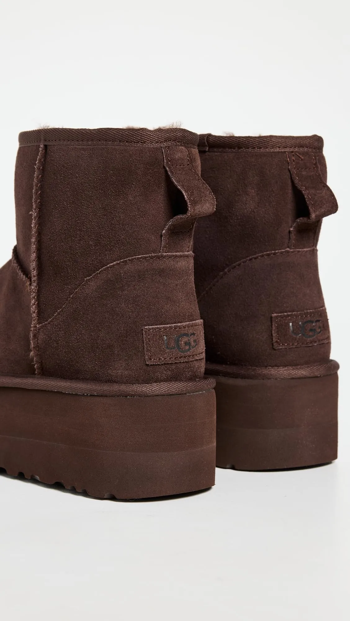 Women's Shoes UGG CLASSIC MINI PLATFORM Sheepskin Ankle Boot 1134991 BURNT CEDAR