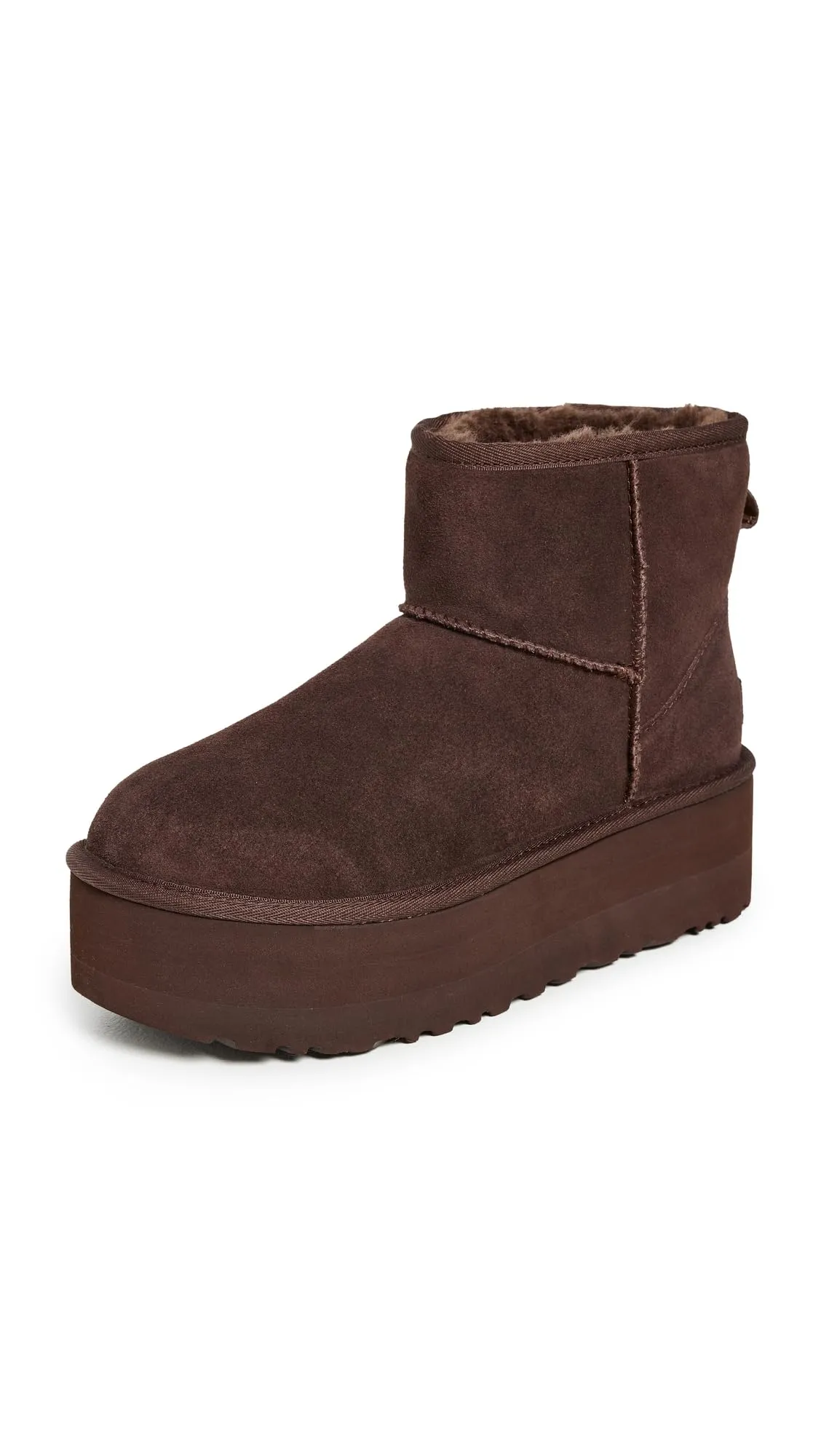 Women's Shoes UGG CLASSIC MINI PLATFORM Sheepskin Ankle Boot 1134991 BURNT CEDAR