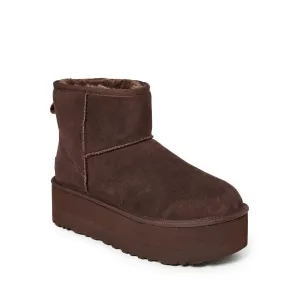 Women's Shoes UGG CLASSIC MINI PLATFORM Sheepskin Ankle Boot 1134991 BURNT CEDAR