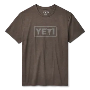 Yeti Steer Badge T-Shirt - Heather Espresso